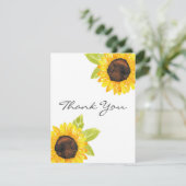 Handgemalte Wasserfarben-Sonnenblume Dankeskarte (Stehend Vorderseite)