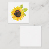 Handgemalte Wasserfarben-Sonnenblume Mitteilungskarte (Vorne/Hinten)