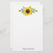 Handgemalte Wasserfarbenblume Briefpapier (Vorne/Hinten)