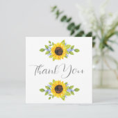 Handgemalte Wasserfarbenblume Dankeskarte (Stehend Vorderseite)