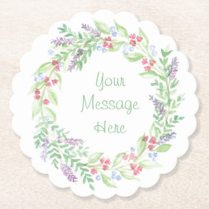 Handgemalte Wasserfarbenblumenschreie Untersetzer