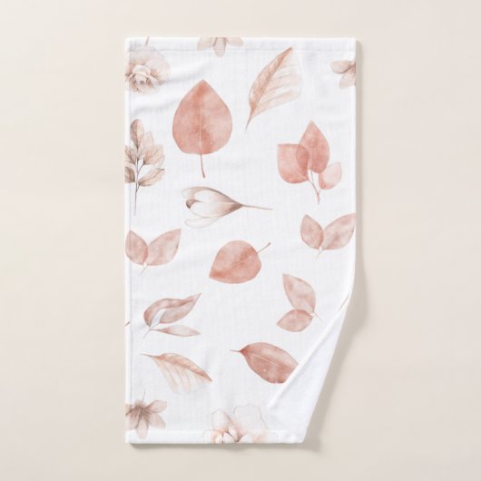 Handgemalte Wasserfarbenelemente in Herbstfarben Badhandtuch Set (Handtuch)