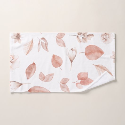 Handgemalte Wasserfarbenelemente in Herbstfarben Badhandtuch Set (Handtuch)