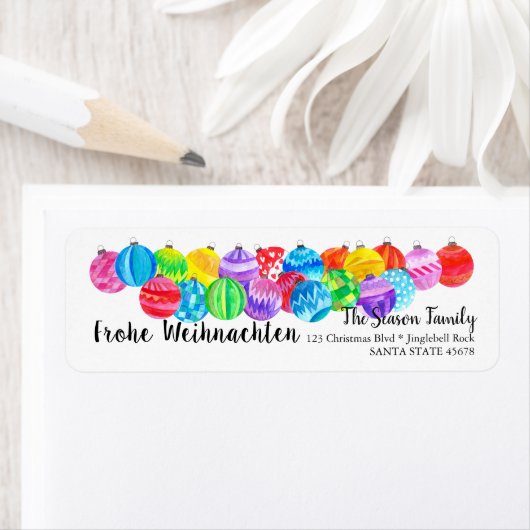 Handgemalte Wasserfarbenkennzeichnung von Frohe We (Insitu)