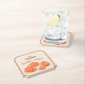 Handgemalte Wasserfarbenkürbis Dankbar Untersetzer (Vor Ort)