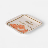 Handgemalte Wasserfarbenkürbis PERSONALISIEREN Tha Pappteller (Gewinkelt)