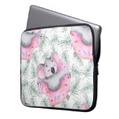 Handgemalte Wasserfarbenmuster mit Koala tropica Laptopschutzhülle (Vorderseite Links)