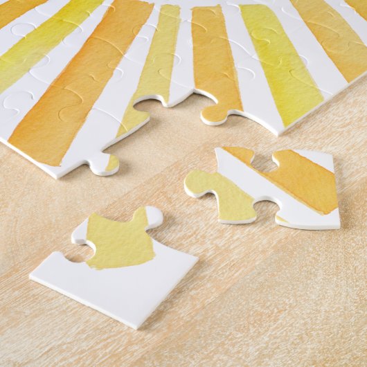 Handgemalte WasserfarbenSun Puzzle (Seite)