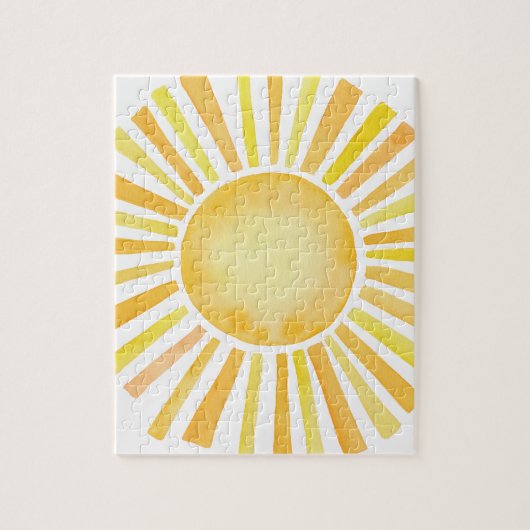 Handgemalte WasserfarbenSun Puzzle (Vertikal)
