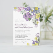 Handgemalte Wasserfarbnarzissennarzisse Einladung (Stehend Vorderseite)