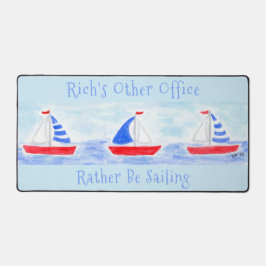 Handgemalte Watercolor Segelboote segeln eher Schreibtischunterlage