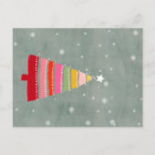 Handgemalte Weihnachtsbaum Feiertagspostkarte (Vorderseite)