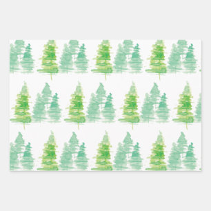 Handgemalte Weihnachtsbaum-Leckereien-Mischung Geschenkpapier Set