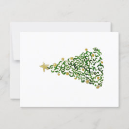 Handgemalte Weihnachtsbaume Postkarte