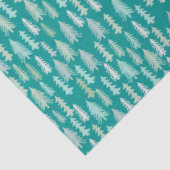 Handgemalte Weihnachtsbaumen Aqua White Blue Aquam Seidenpapier (Ausschnitt)