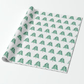 Handgemalte Weihnachtsbaumschneeflocken Geschenkpapier (Ungerollt)
