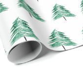Handgemalte Weihnachtsbaumschneeflocken Geschenkpapier (Rolleneckpunkt)