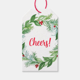 Handgemalte Weihnachtsfeiertage Wreath Geschenkanhänger