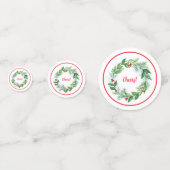 Handgemalte Weihnachtsfeiertage Wreath Konfetti (Vorderseiten)