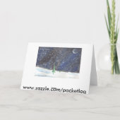 Handgemalte Weihnachtsgruß-Karte 02 Feiertagskarte (Rückseite)