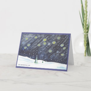 Handgemalte Weihnachtsgruß-Karte 03 Feiertagskarte
