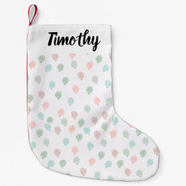 Handgemalte Weihnachtskiefer Cones Multicolor Kleiner Weihnachtsstrumpf