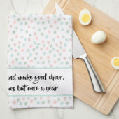 Handgemalte Weihnachtskiefernkonen Pastel Multicol Geschirrtuch (Viertel Falte)