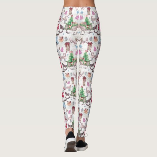 Handgemalte Weihnachtsmärchen Leggings (Rückseite)