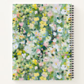 Handgemalte Wildblume Personalisiert grün Notizblock (Rückseite)