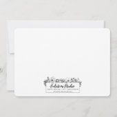 Handgemalte, wunderbare Medaillenkarte Save the Da Save The Date (Rückseite)