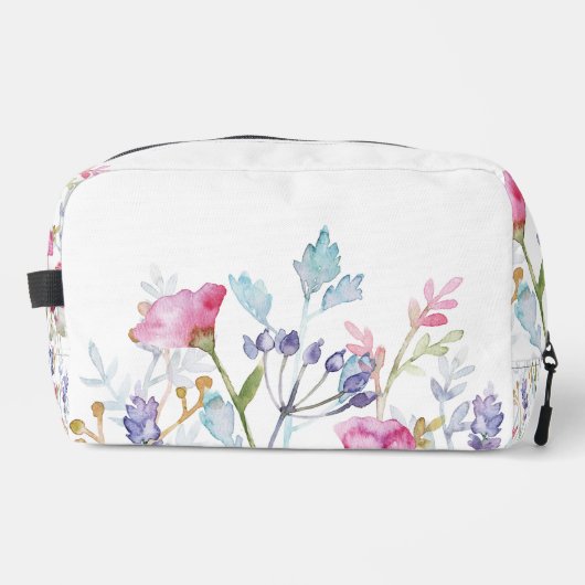 Handgemalte, wunderschöne Blumenmuster Waschbeutel (Vorderseite)