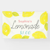 Handgemalte Zitronenfrüchte Zitrusfrüchte Lemonade Banner (Horizontal)