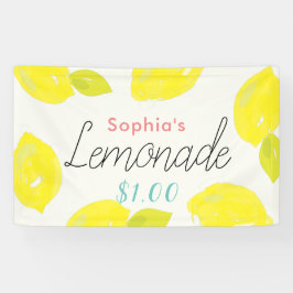 Handgemalte Zitronenfrüchte Zitrusfrüchte Lemonade Banner