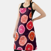 Handgemalte Zitrusfrüchte, dunkles Muster Schürze (InSitu)