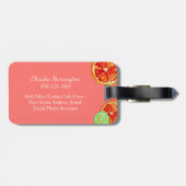 Handgemalte Zitrusfrüchte Orange Limone Scheiben W Gepäckanhänger (Rückseite horizontal)