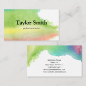 Handgemalter Aquarell-Künstler Visitenkarte (Vorne/Hinten)