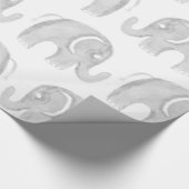 Handgemalter Elefant des modernen Aquarells des Geschenkpapier (Ecke)