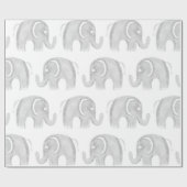 Handgemalter Elefant des modernen Aquarells des Geschenkpapier (Flach)