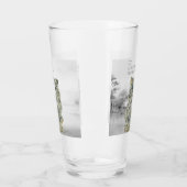 Handgemalter gefährdeter Schneeleopard Glas (Links)