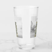 Handgemalter gefährdeter Schneeleopard Glas (Rechts)