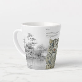 Handgemalter gefährdeter Schneeleopard Milchtasse