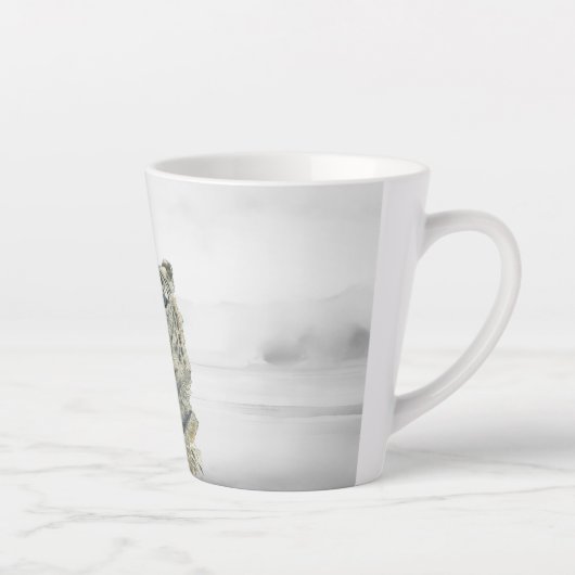 Handgemalter gefährdeter Schneeleopard Milchtasse (Rechts)