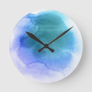 Handgemalter Hintergrund 12 des abstrakten Runde Wanduhr