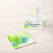 Handgemalter Hintergrund 16 des abstrakten Rechteckiger Pappuntersetzer (Vor Ort)