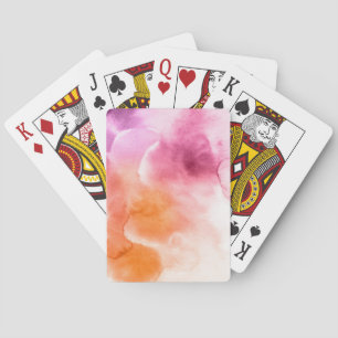 Handgemalter Hintergrund 3 des abstrakten Spielkarten