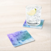 Handgemalter Hintergrund 6 des abstrakten Rechteckiger Pappuntersetzer (Vor Ort)