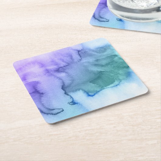 Handgemalter Hintergrund 6 des abstrakten Rechteckiger Pappuntersetzer (angewinkelt)