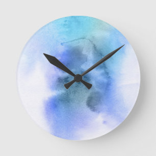 Handgemalter Hintergrund 9 des abstrakten Runde Wanduhr