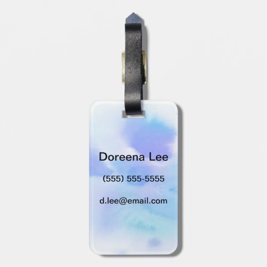 Handgemalter Hintergrund des abstrakten Watercolor Gepäckanhänger (Rückseite vertikal)