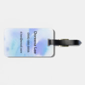 Handgemalter Hintergrund des abstrakten Watercolor Gepäckanhänger (Rückseite horizontal)